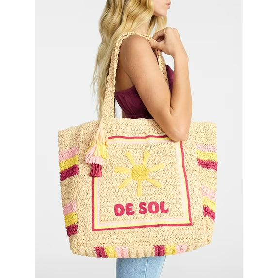 Women's De Sol Beach Tote Bag, Multi Del Sol