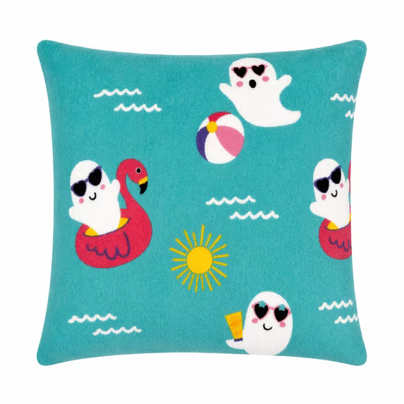 Summerween 18"x18" Plush Decorative Pillow, Summer Chills