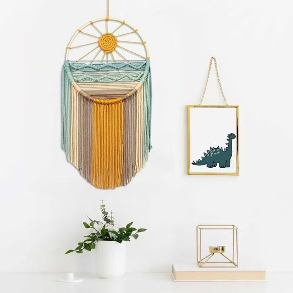 Extra Large Boho Dream Catcher Wall Decor Handmade Woven Macrame Tapestry Sun Art for Bedroom Living Room