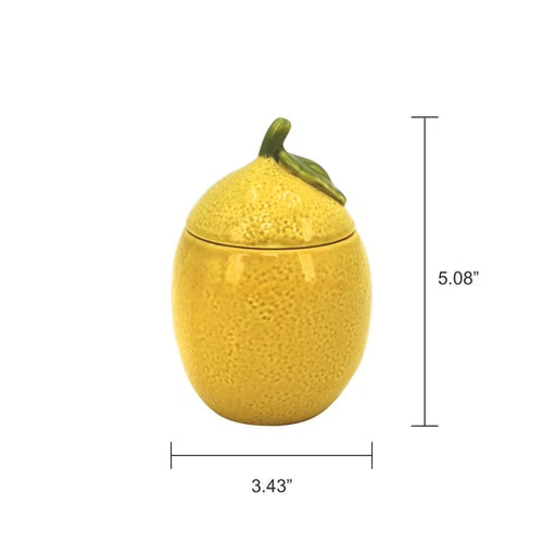 Candle, Lemon and Mint Scent, 6 oz, Single Wick